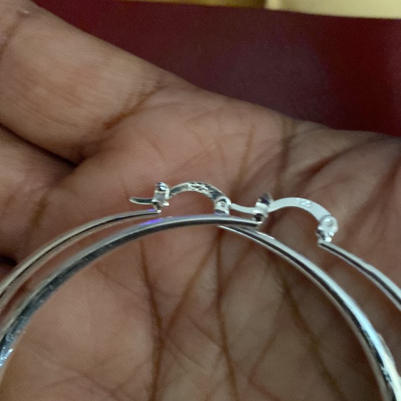 Sterling Silver Hoops brought from J&A Glam jewelry & accessories never worn - Picture 6 of 8